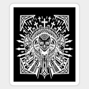 Skeleton King (White lines) Magnet